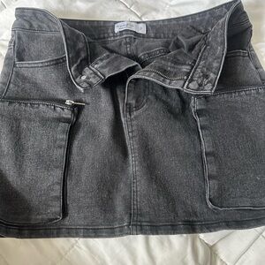 love, Fire Black Mini Skirt